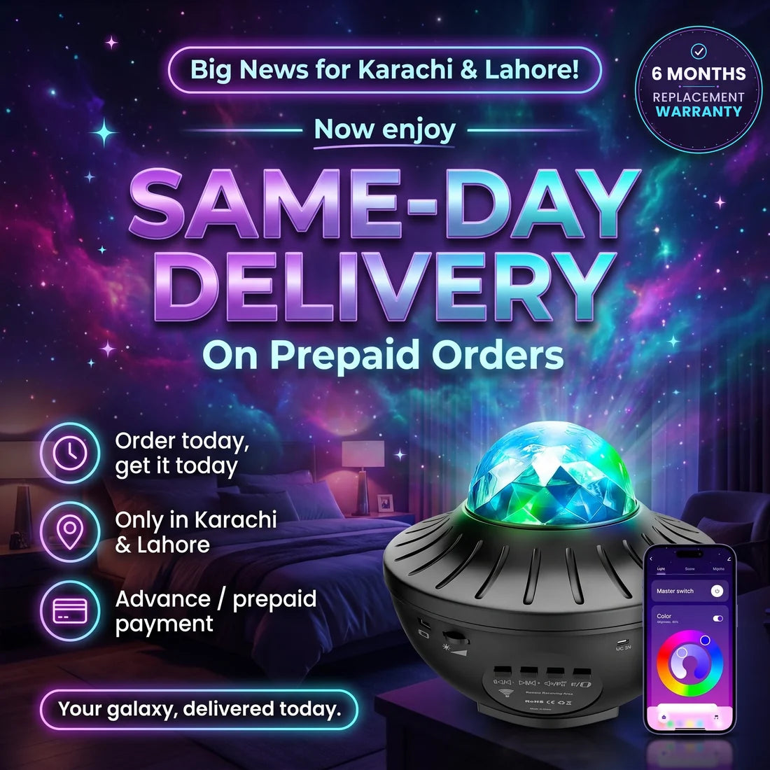 Galaxy Ocean Light Projector